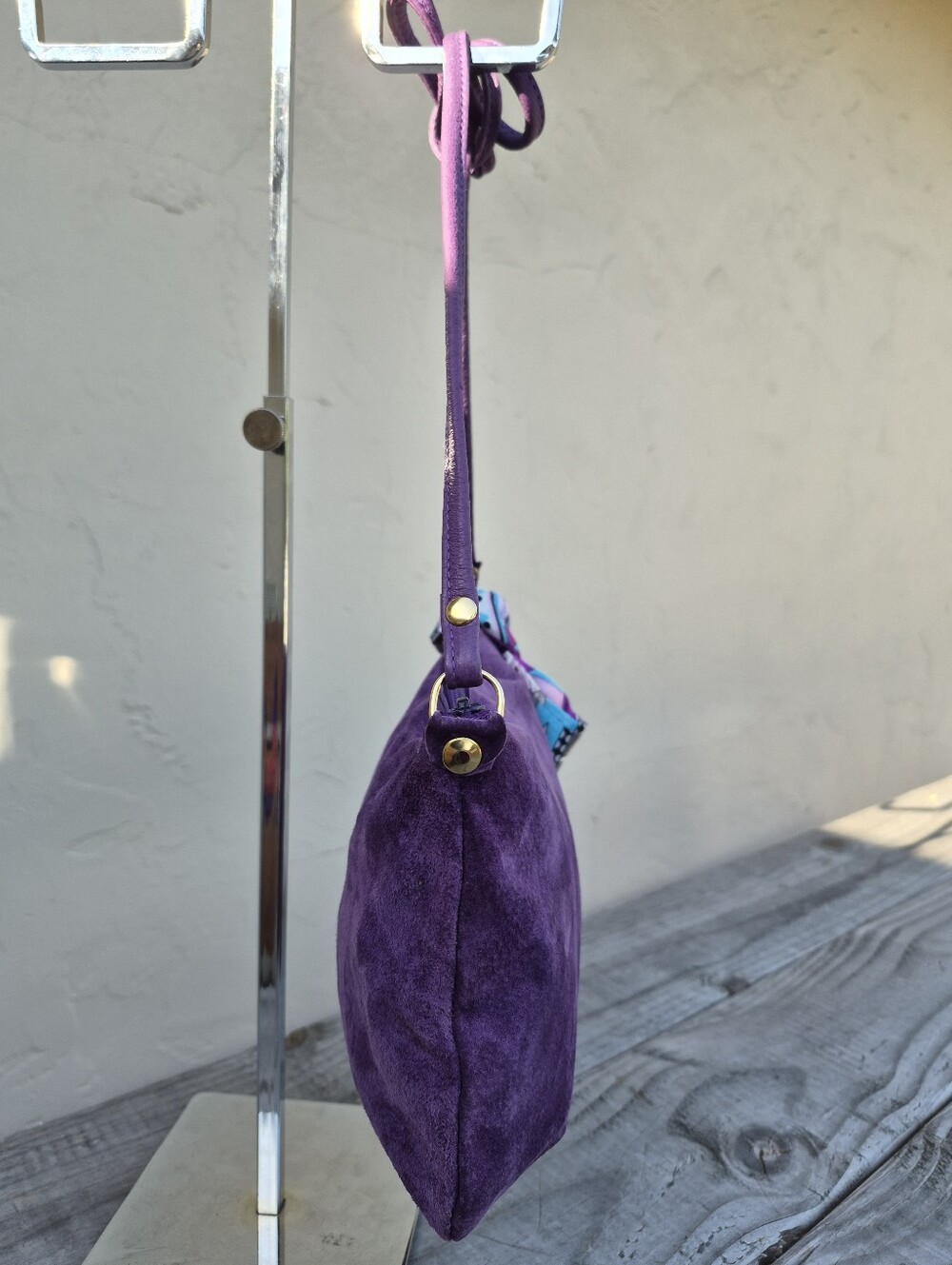 Vintage Suede Crossbody Bag - Picture 3 of 7